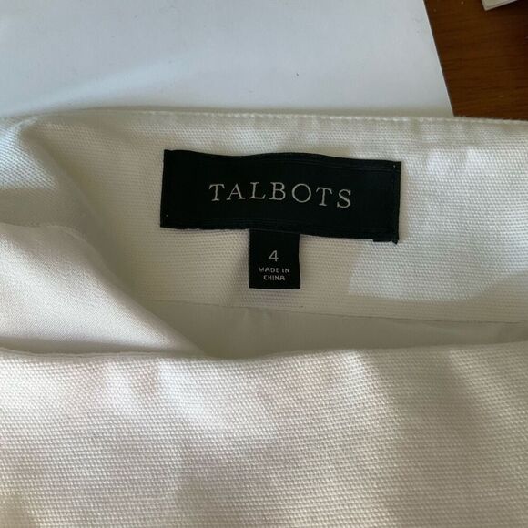 Talbots White Scallop Edge Embroidered Skirt, 4 richmom countryclub preppy - Picture 13 of 13